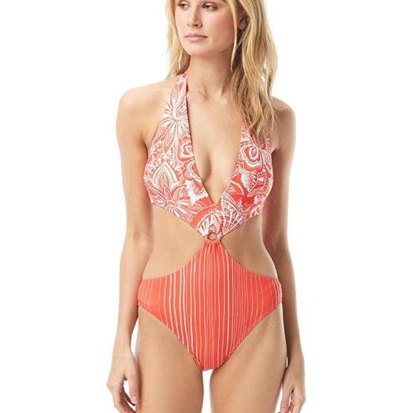 Vince Camuto Riviera Dei Fiori Ring Mixed Pring Monokini - Picture 5 of 6